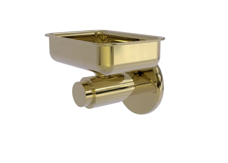 Tribecca Wall-Mount Soap Dish, Unlacquered Brass