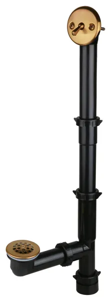Trip Lever 1-1/2"Bath Waste and Overflow Drain, Brushed Gold