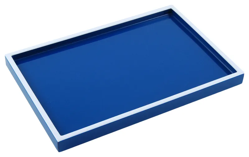 True Blue and White Lacquer Vanity Tray