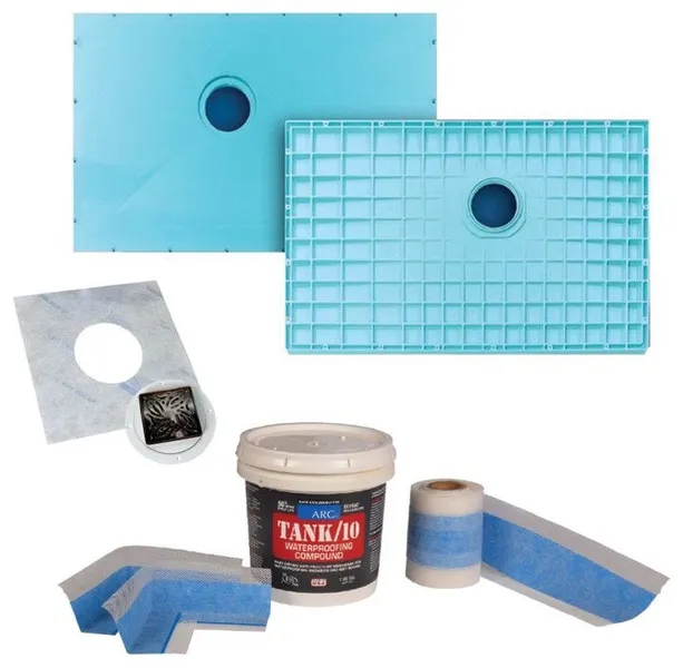 TrueDEK Shower Base, Pro Waterproof, Drain, Oil Rubbed Bronze, 59"x47.2"