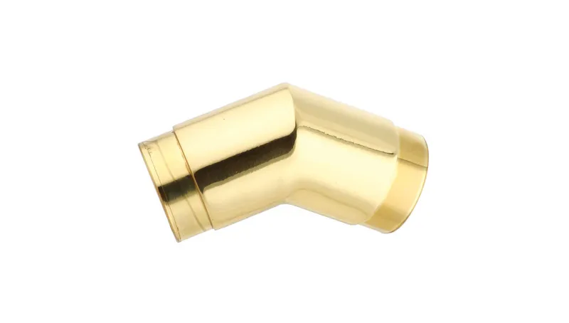 Tubing Connector Polished Brass Elbow 135 degree Fit 1.5" |