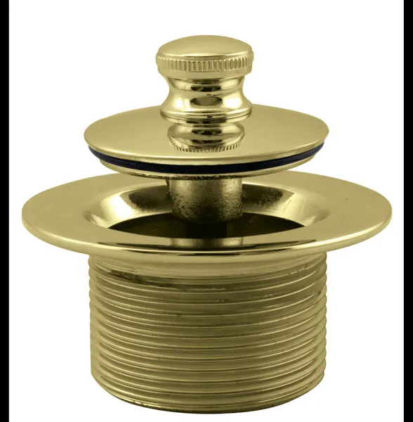 Twist & Close 1.5" Npsm Coarse Thread Bath Drain In Polished Brass