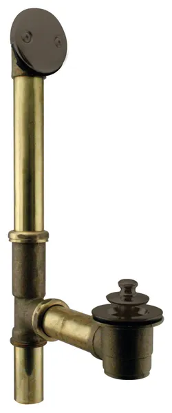 Twist & Close Bath Waste - 14" Make-Up, 17 Ga. Tubing In Oil Rubbed Bronze, Oil Rubbed Bronze