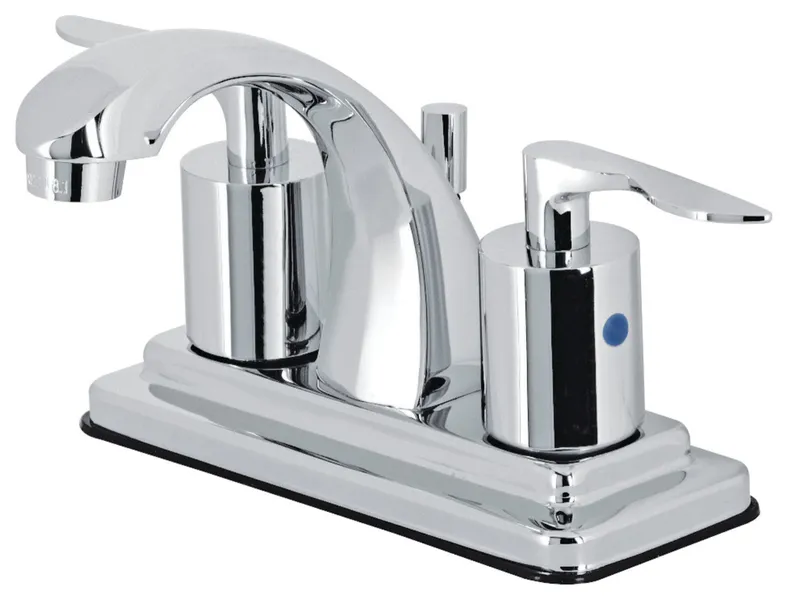 Two-Handle 3-Hole Deck Mount 4" Centerset Bathroom Faucet With Pop-Up, Chrome