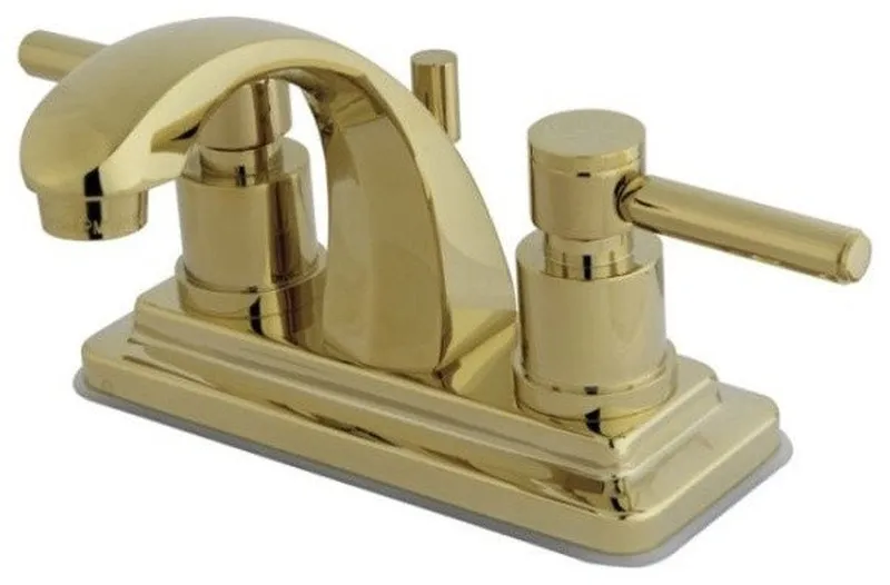 Two Handle 4" Centerset Lavatory Faucet with Brass Pop-up KS4642DL