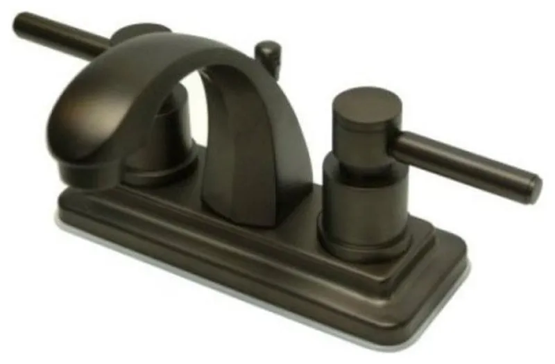 Two Handle 4" Centerset Lavatory Faucet with Brass Pop-up KS4645DL
