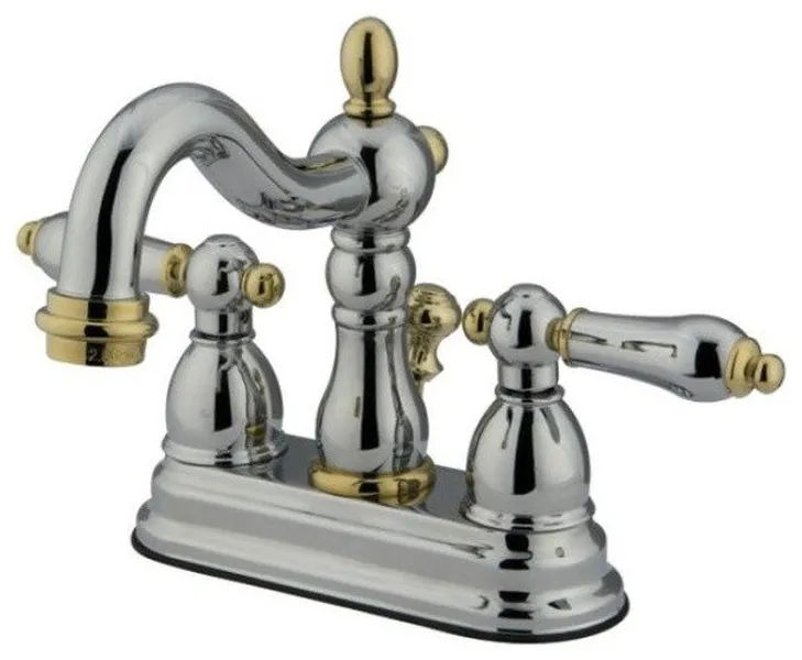 Two Handle 4" Centerset Lavatory Faucet with Retail Pop-up KB1604AL