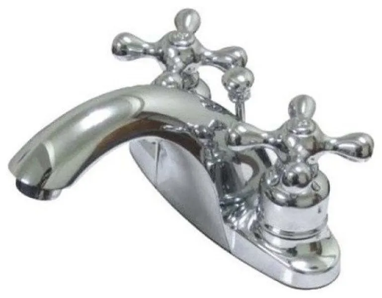 Two Handle 4" Centerset Lavatory Faucet with Retail Pop-up KB7641AX