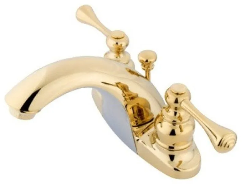 Two Handle 4" Centerset Lavatory Faucet with Retail Pop-up KB7642BL
