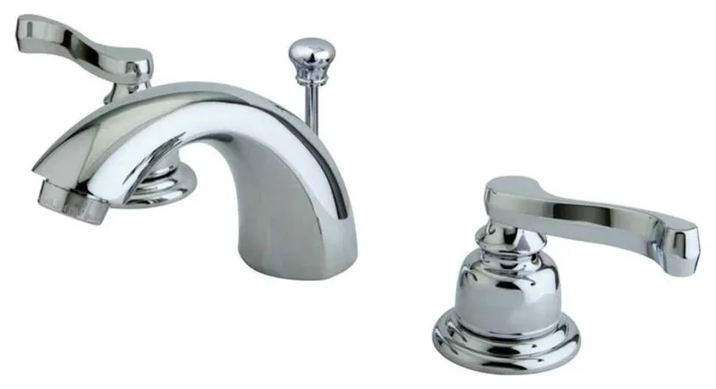Two Handle 4" to 8" Mini Widespread Lavatory Faucet with Brass Pop-up KB8951FL