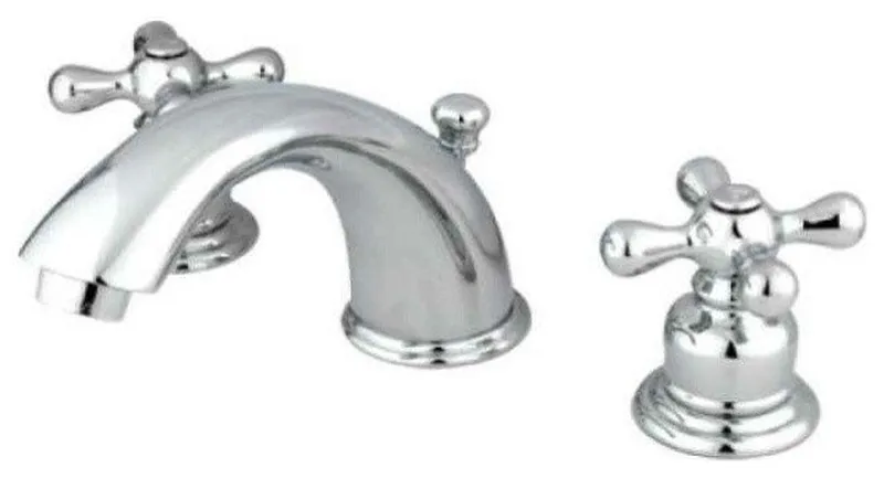 Two Handle 4" to 8" Mini Widespread Lavatory Faucet with Retail Pop-up KB961AX