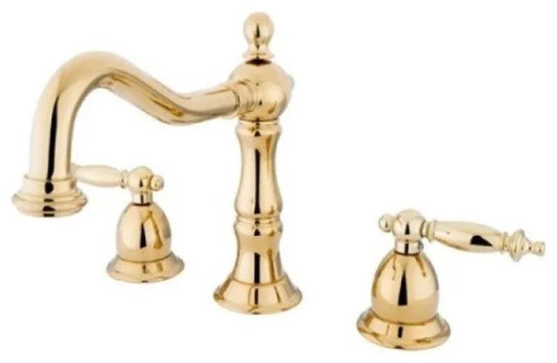 Two Handle 8" to 14" Widespread Lavatory Faucet with Brass Pop-up KS1972TL