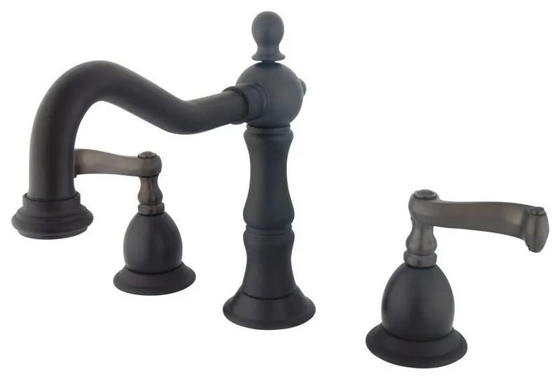 Two Handle 8" to 14" Widespread Lavatory Faucet with Brass Pop-up KS1975FL