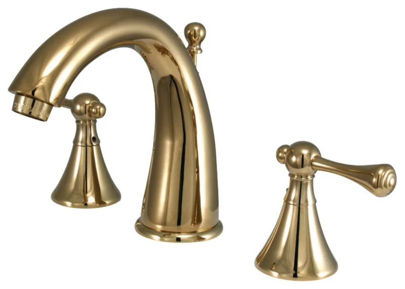 Two Handle 8" to 16" Widespread Lavatory Faucet With Brass Pop-up