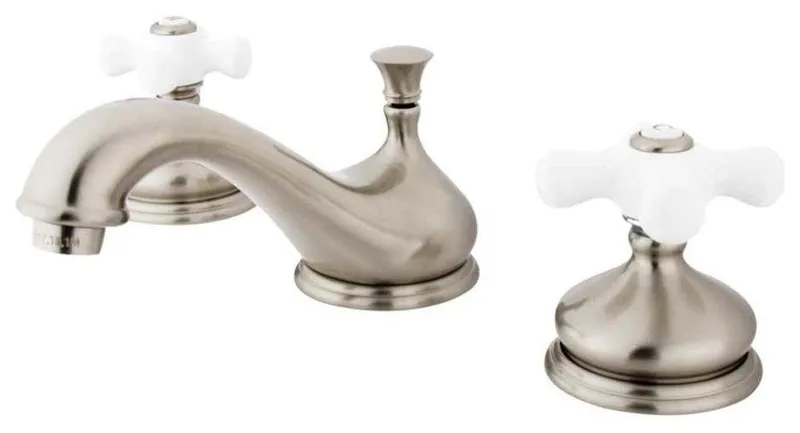 Two Handle 8" to 16" Widespread Lavatory Faucet with Brass Pop-up KS1168PX