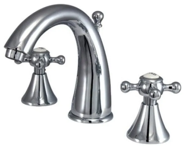 Two Handle 8" to 16" Widespread Lavatory Faucet with Brass Pop-up KS2971BX