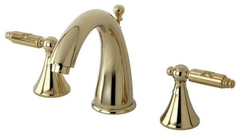 Two Handle 8" to 16" Widespread Lavatory Faucet with Brass Pop-up KS2972GL