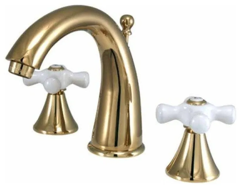 Two Handle 8" to 16" Widespread Lavatory Faucet with Brass Pop-up KS2972PX