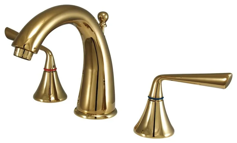 Two Handle 8" to 16" Widespread Lavatory Faucet with Brass Pop-up KS2972ZL