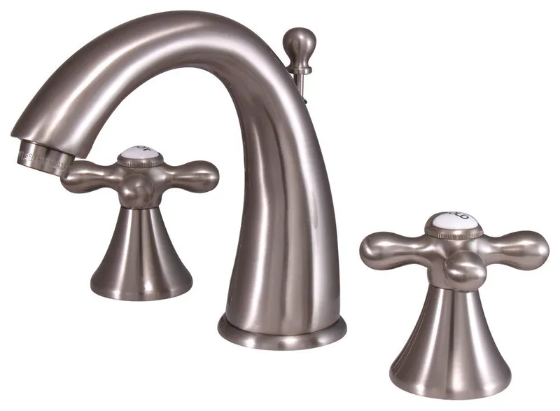 Two Handle 8" to 16" Widespread Lavatory Faucet with Brass Pop-up KS2978AX