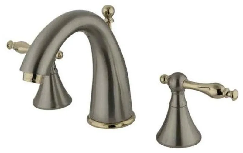 Two Handle 8" to 16" Widespread Lavatory Faucet with Brass Pop-up KS2979NL
