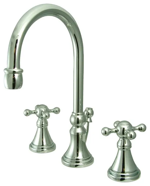 Two Handle 8" to 16" Widespread Lavatory Faucet with Brass Pop-up KS2981KX