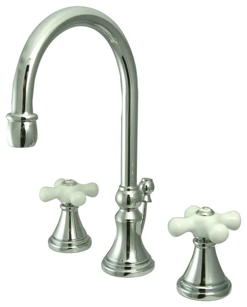 Two Handle 8" to 16" Widespread Lavatory Faucet with Brass Pop-up KS2981PX
