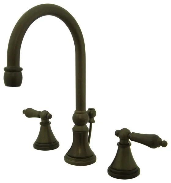 Two Handle 8" to 16" Widespread Lavatory Faucet with Brass Pop-up KS2985AL