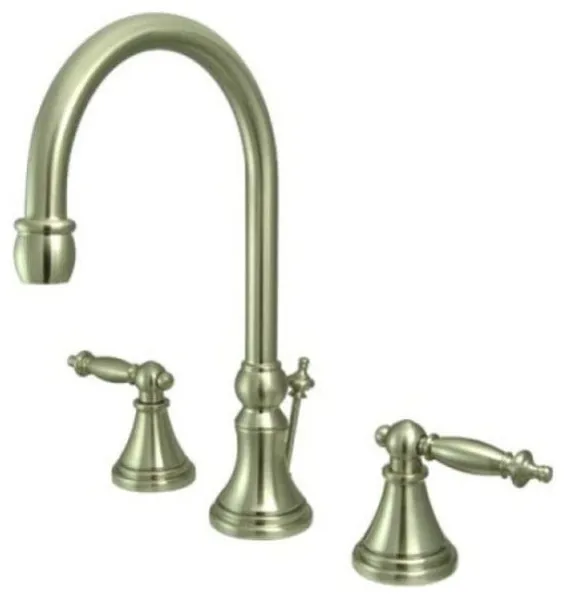 Two Handle 8" to 16" Widespread Lavatory Faucet with Brass Pop-up KS2988TL