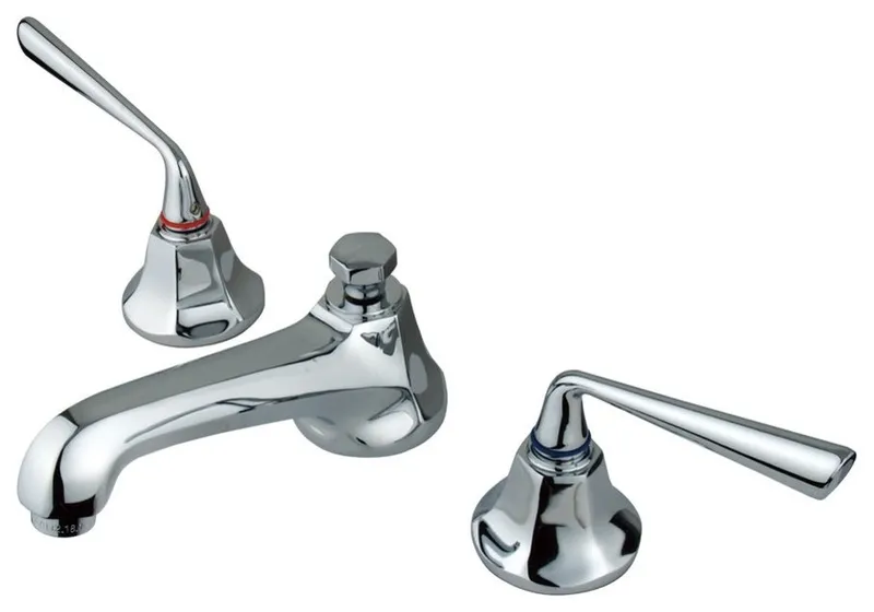 Two Handle 8" to 16" Widespread Lavatory Faucet with Brass Pop-up KS4461ZL