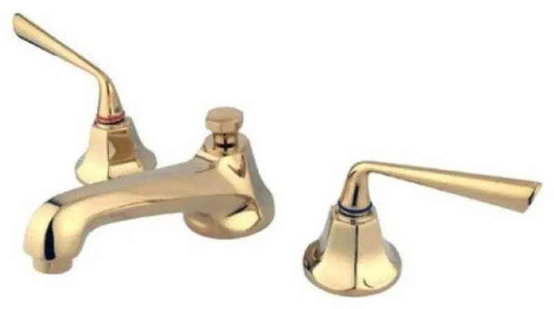 Two Handle 8" to 16" Widespread Lavatory Faucet with Brass Pop-up KS4462ZL