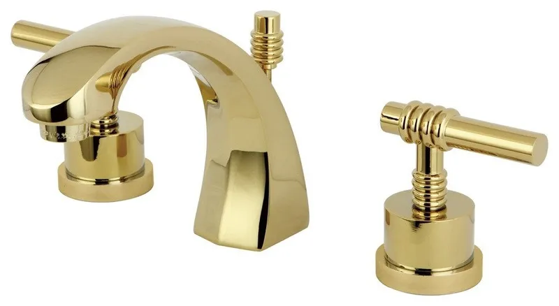 Two Handle 8" to 16" Widespread Lavatory Faucet with Brass Pop-up KS4982ML