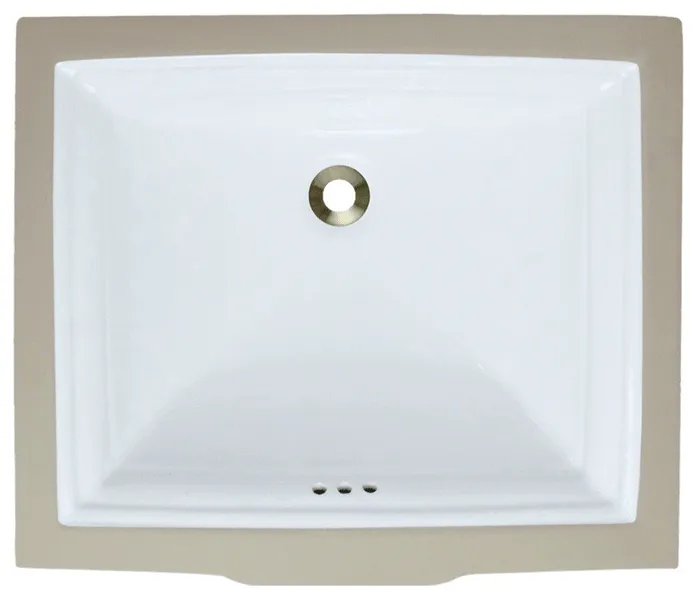 U2450-White Rectangular Porcelain Sink