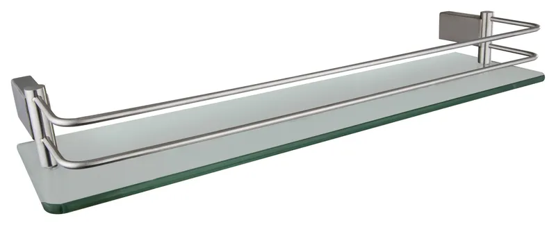 Ucore 20" Glass Shelf With Mounting Hardware, Brushed Stainless