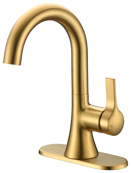 Ultra Faucets UF3800X Single Handle Bathroom Faucet, Brushed Gold