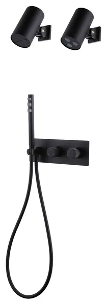 Unique Shower System With Handheld Shower, Matte Black