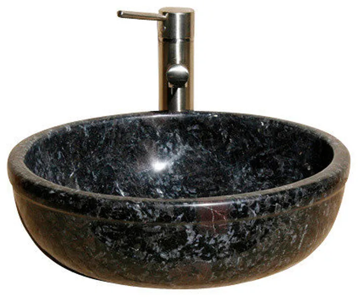 V-VR166L Night Rose Polished Vessel Sink