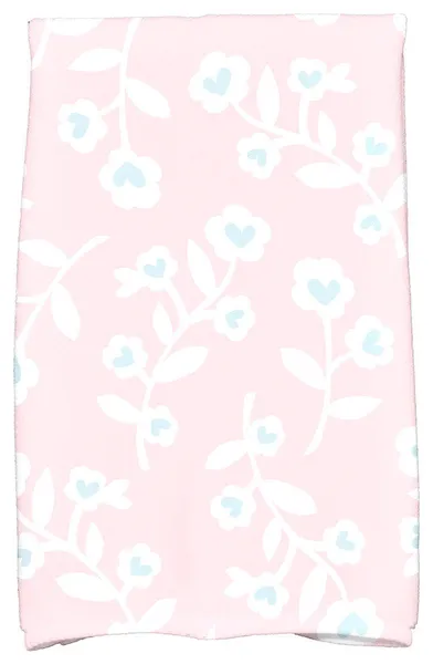 Valentines Floral, Holiday Floral Print Hand Towel, Pink