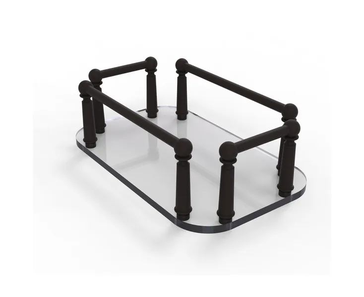 Vanity Top Glass Guest Towel Tray, Oil Rubbed Bronze