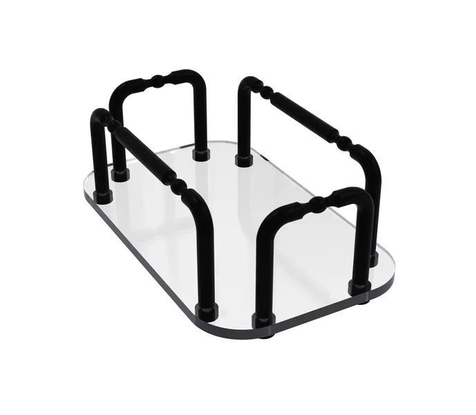 Vanity Top Guest Towel Holder, Matte Black