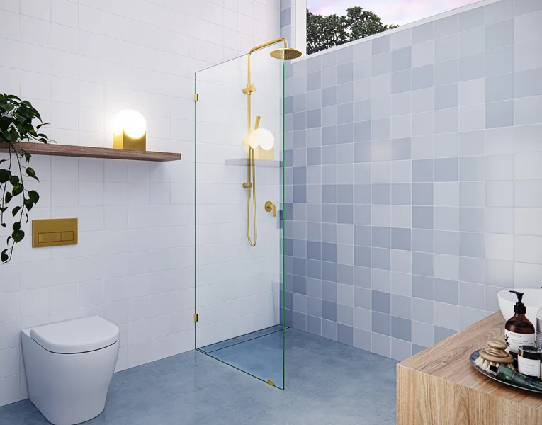 Vela 31.5 in. x 78 in. Fully Frameless Glass Shower Panel Single Fixed Panel