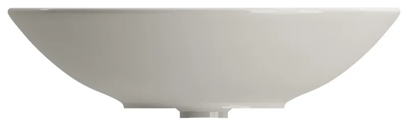 Venezia Vessel Fireclay 15.75 in. with Matching Drain Cover in Biscuit