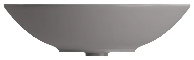 Venezia Vessel Fireclay 15.75 in. with Matching Drain Cover in Matte Gray