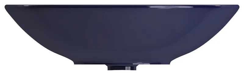 Venezia Vessel Fireclay 15.75 in. with Matching Drain Cover in Sapphire Blue