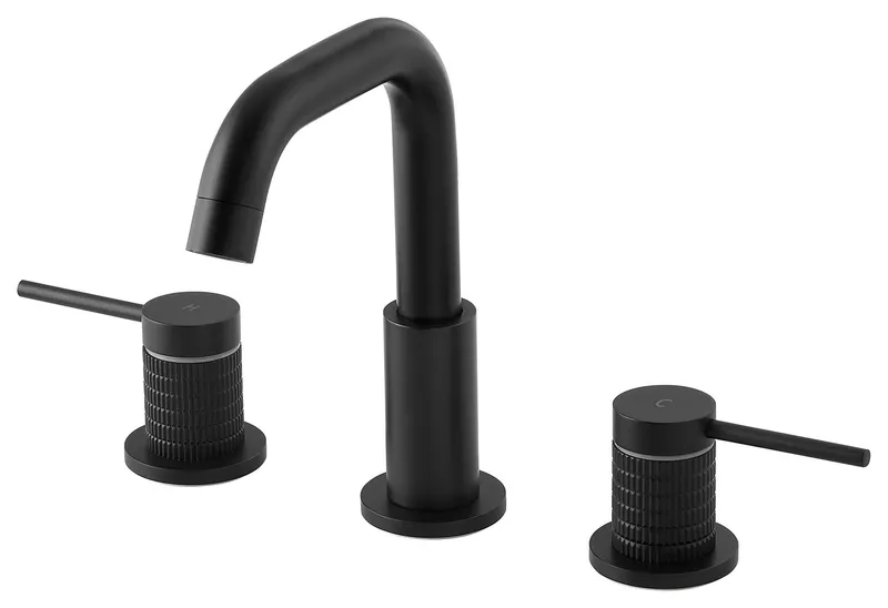 Versace 8" Widespread 2-Handle Bathroom Faucet, Matte Black