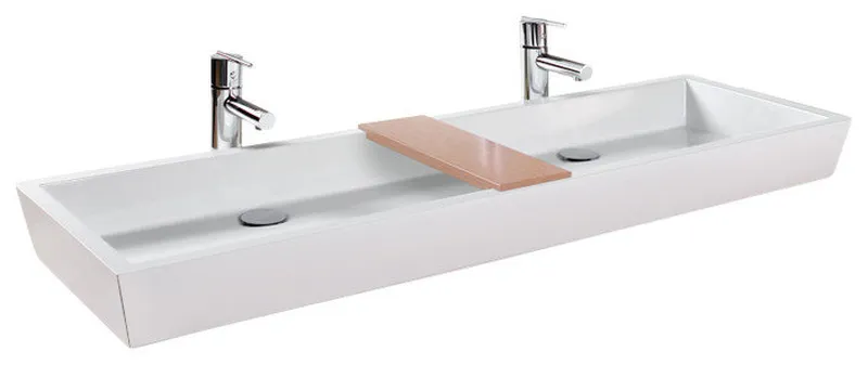 Vessel Sink VC 848A CUBE COLLECTION IN: 48x15x4.25, Glossy