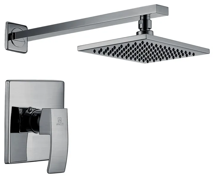 Viace Series 1-Spray 12.55" Fixed Showerhead, Brushed Nickel