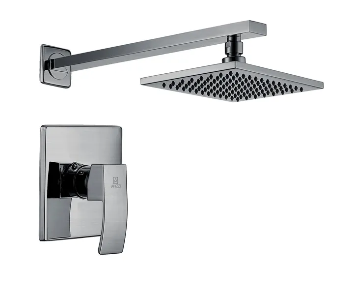 Viace Series 1-Spray 12.55 in. Fixed Showerhead in Brushed Nickel