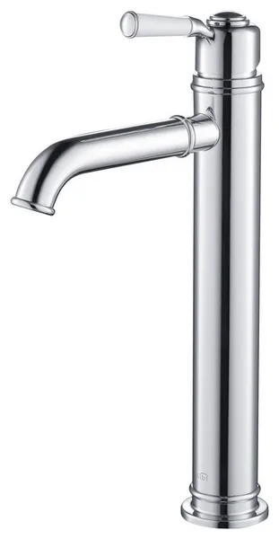 Victorian Brass Single Hole Bathroom Vessel Sink Faucet KBF1013, Chrome