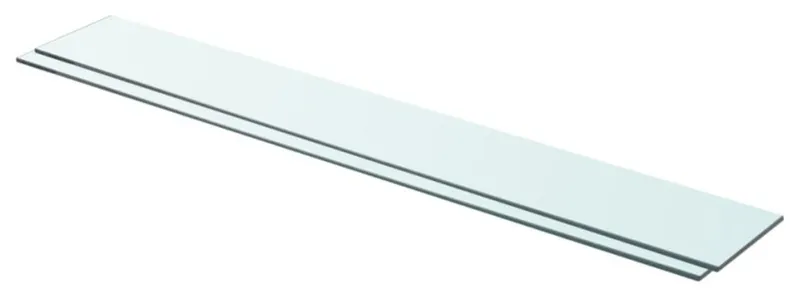 vidaXL Shelves 2-Piece Panel Glass Clear 35.4"x4.7"